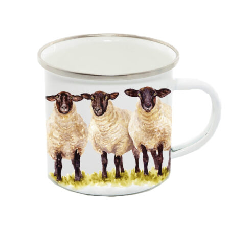 Field and fur sheep enamel 12oz mug