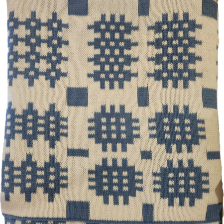 Blanket in Blue/White