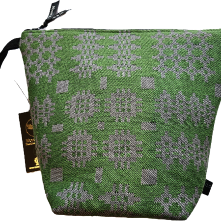 Wash Bag in Spring Green/Grey