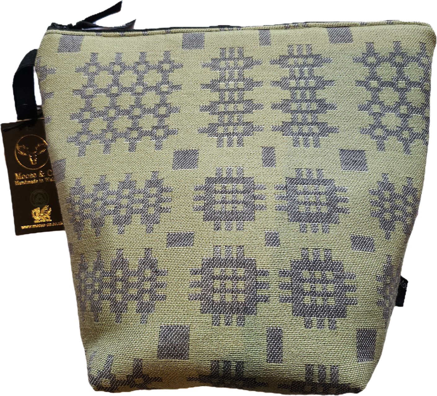 Wash Bag in Sage Green/Grey